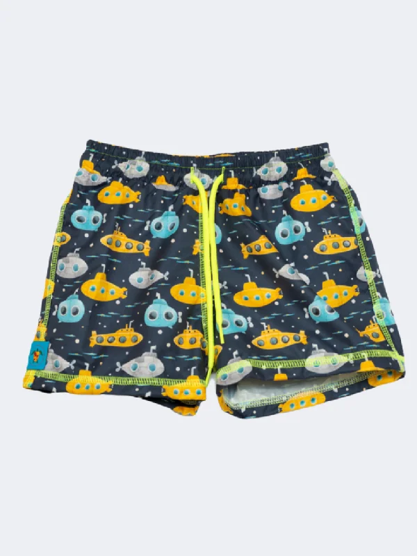 Polyester One-Pieces for Easy -Tortue Bermudas Boys Beach Swim Short Multicolor