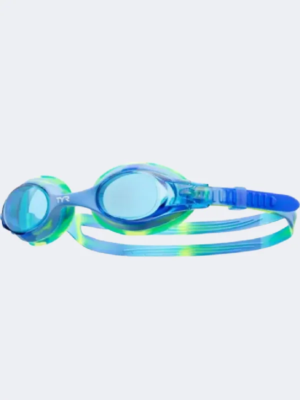 Mini One-Pieces for Youthful -Tyr Swimple Tie Dye Kids Swim Goggles Blue/Green