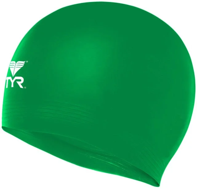 Spandex One-Pieces for Fit -Tyr Unisex Swimming Lcl-310 Solid Latex Green Swim Cap