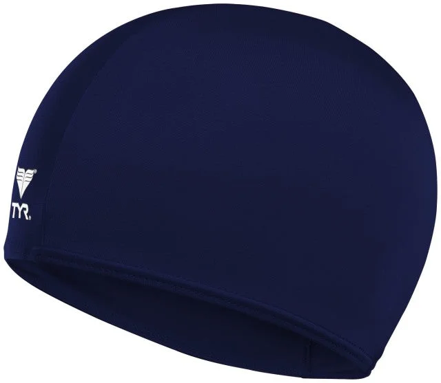 Tie-Up One-Pieces for Detail -Tyr Unisex Swimming Lcy-401 Solid Lycra Navy Swim Cap