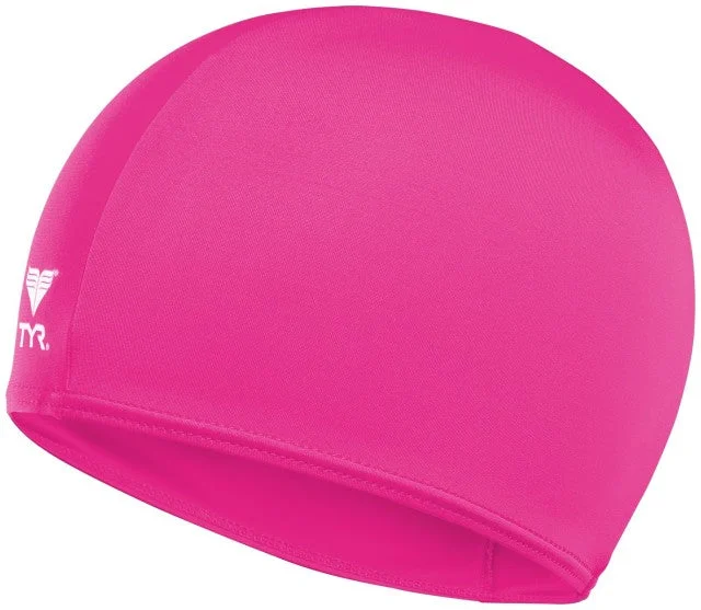 Buttoned One-Pieces for Style -Tyr Women's Swimming Lcy-670 Solid Lycra Caps Pink Swim Cap