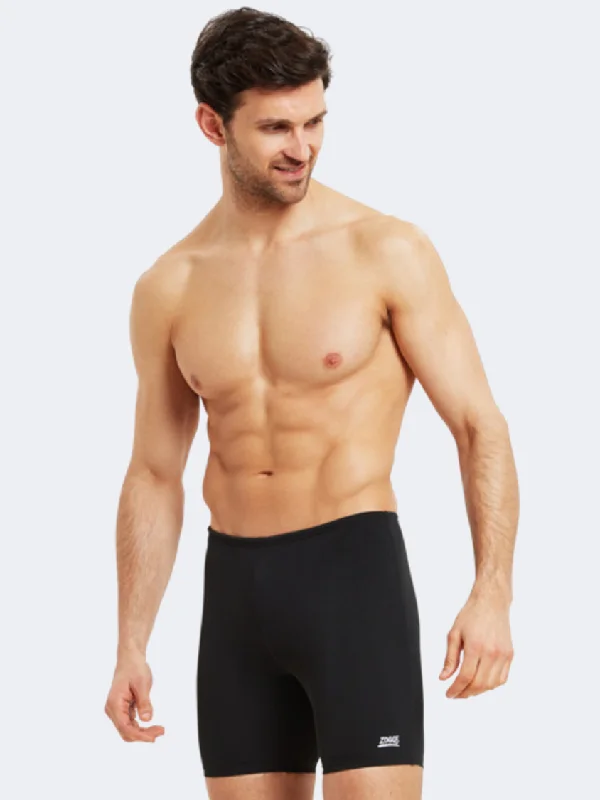 Office One-Pieces for Workday -Zoggs Cottesloe Mid Jammer Men Swim Swim Short Black