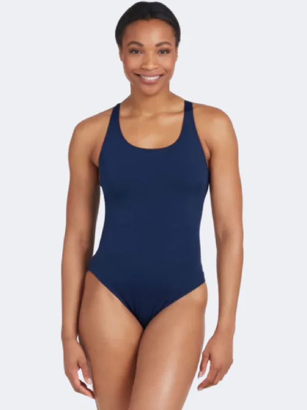 Bridesmaid One-Pieces for Ceremony -Zoggs Cottesloe Powerback Women Swim Monokini Navy