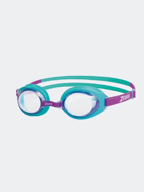 Short-Sleeved One-Pieces for Summer -Zoggs Ripper Kids Swim Goggles Turquoise/Purple