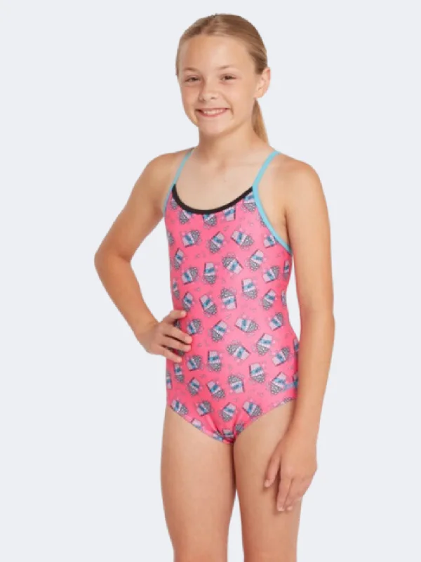 Maximalist One-Pieces for Bling -Zoggs Starback Girls Swim Monokini Pink/Blue